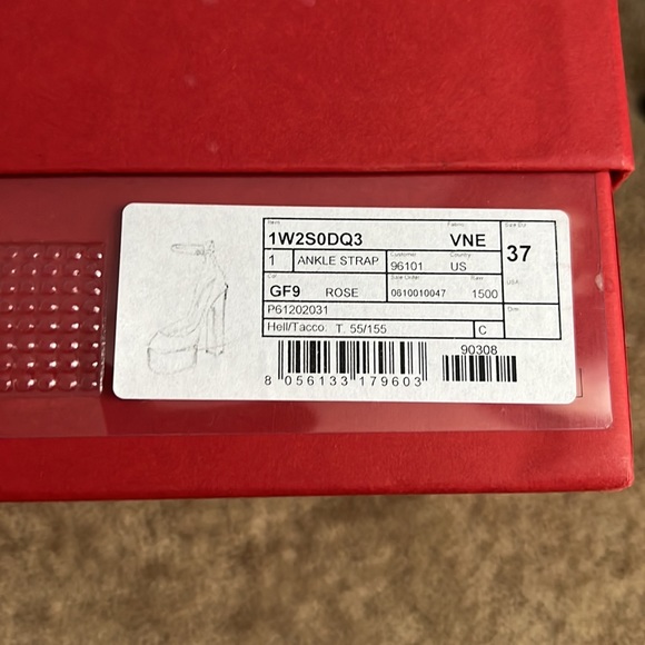 VALENTINO GARAVANI TAN-GO PLATFORM PUMP IN PATENT LEATHER 155 MM Rose color - Picture 14 of 15